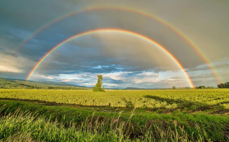 An image of a field with a double rainbow spanning the sky. This could symbolize overcoming past trauma with an Asian American therapist in Los Angeles. Learn more about Asian American therapy and how trauma therapy in Los Angeles, CA can help you cope today.