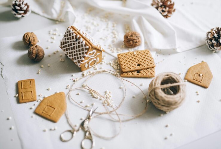 A close up of a gingerbread house and materials for a second home. Learn how a neurodiversity-affirming therapist in Los Angeles, CA can offer support during the holiday season. Search for neurodiverse affirming therapy Los Angeles, CA and how an online therapist in Los Angeles, CA can help.